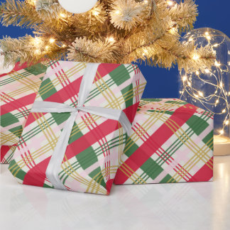 Festive Red Grönt Gult Play Helgdag jul Presentpapper