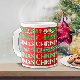 Festive Red Grönt Jul Jumbo Mugg