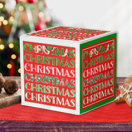 Festive Red Grönt Vin Box Presentaskar