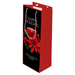 Festive Red jul Candle Holly Poinsettias