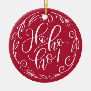 Festive Red jul Helgdag Ceramic Ornament
