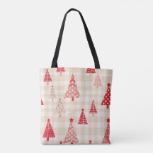 Festive Red Julgran Tote Bag