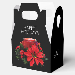 Festive Red-julljus, Holly och Poinsettia Presentaskar