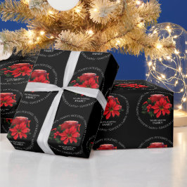 Festive Red-julljus, Holly och Poinsettia Presentpapper