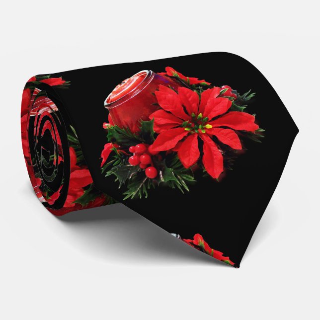 Festive Red-julljus, Holly och Poinsettia Slips (Rullad)