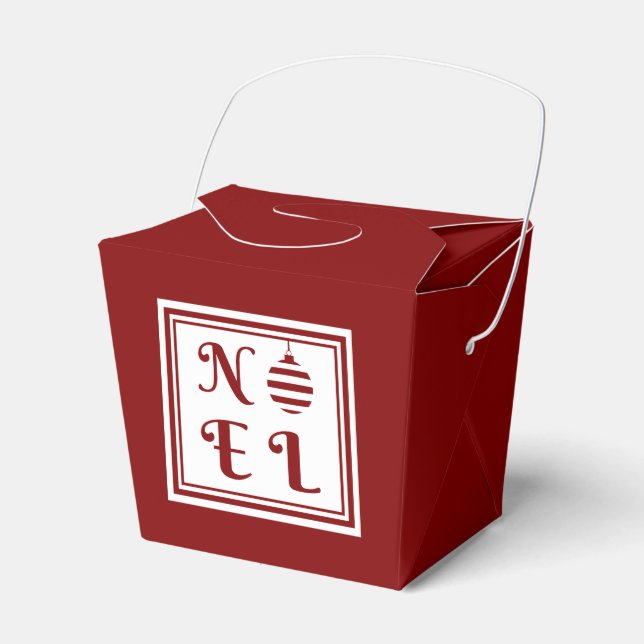 Festive Red Noel God jul Presentaskar (Framsidan Sidan)