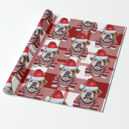 Festive Red Play and Bulldog-jul Presentpapper