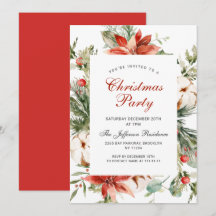 Festive Red Poinsettia Helgdag jul Party