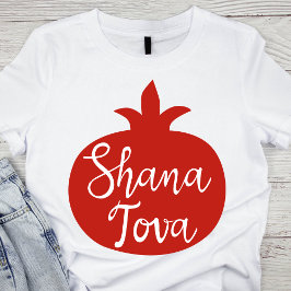 Festive Red Pomegranate Shana Tova T Shirt