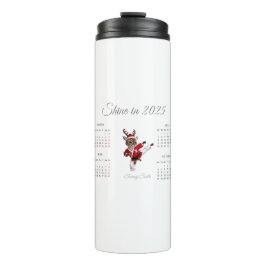 Festive Red Reindeer 2025 Anpassningsbar Calendar