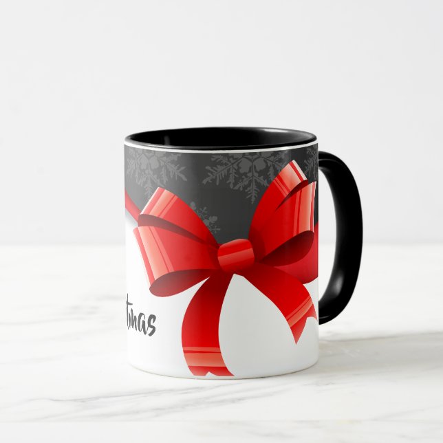Festive Red Ribbon jul Combo Mugg (Framsida höger)