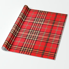 Festive Red Tartan Wrapping Papper Presentpapper