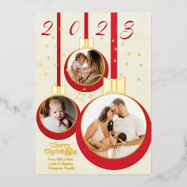 Festive Red vår första jul 3 Photo Collage