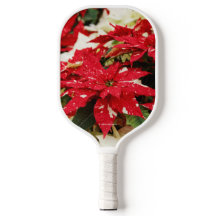 Festive Red White Blommigt Poinsettias