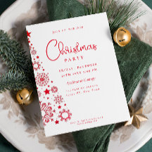 Festive Red White Julgran Party