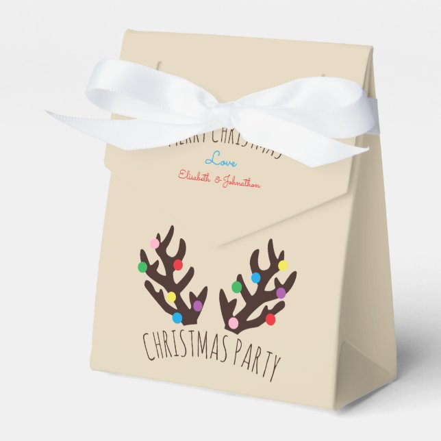 Festive Reindeer Antlers, julfavoritbox Presentaskar (Framsidan Sidan)