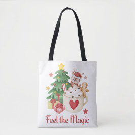 Festive Reindeer-Helgdag All Tote Bag Tygkasse