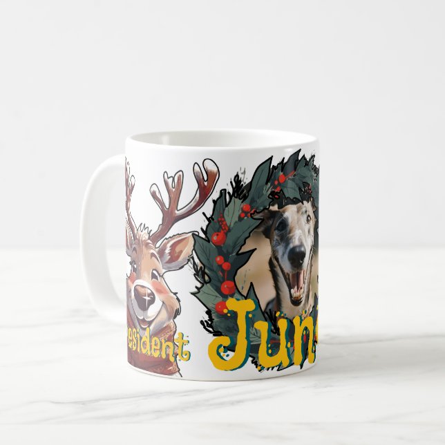 Festive Reindeer Pet Parents Kaffemugg (Framsida vänster)