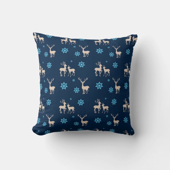 Festive Reindeers Cushion Kudde (Framsida)