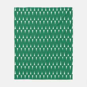 Festive Retro Bright-Grönten Vågigt Linjer jul Fleecefilt