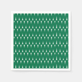 Festive Retro Bright-Grönten Vågigt Linjer jul Pappersservett