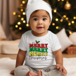FESTIVE RETRO GOD JUL FAMILY T SHIRT<br><div class="desc">Få redo att fira din BABY FIRST-JULHELG med vår toppen coola T-SHIRT! . Ordalydelsen lyder "MERRY MERRY GOD JUL" i en modern kombination av reflexteckensnitt och handskrivet teckensnitt. Alla färg är redigerbara</div>