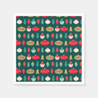 Festive Retro jul Ornamet Midsekels Modern Pappersservett