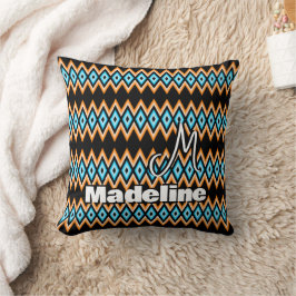 Festive Retro Tribal Peruvian Mönster Dekorativ ku Kudde