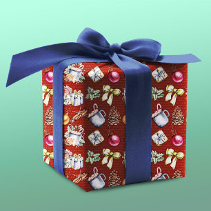 Festive retro vintage jul mönster presentpapper