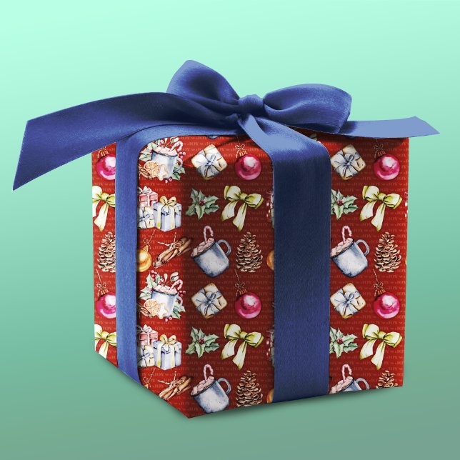 Festive retro vintage jul mönster presentpapper (Skapare uppladdad)
