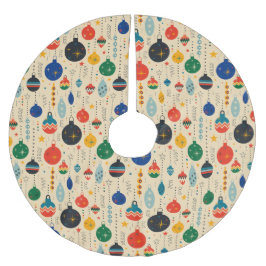 Festive Retro Vintage julprydnader Julgransmatta Borstad Polyester