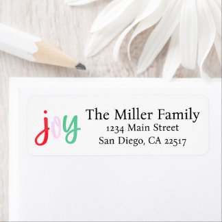 Festive return address labels returadress etikett