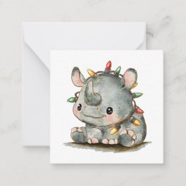 Festive Rhino Anteckningskort