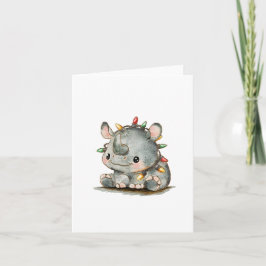 Festive Rhino Kort