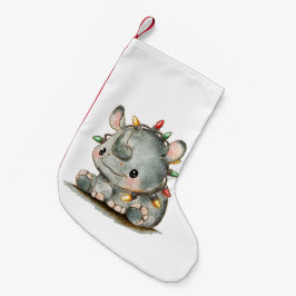 Festive Rhino Liten Julstrumpa
