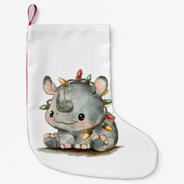 Festive Rhino Liten Julstrumpa