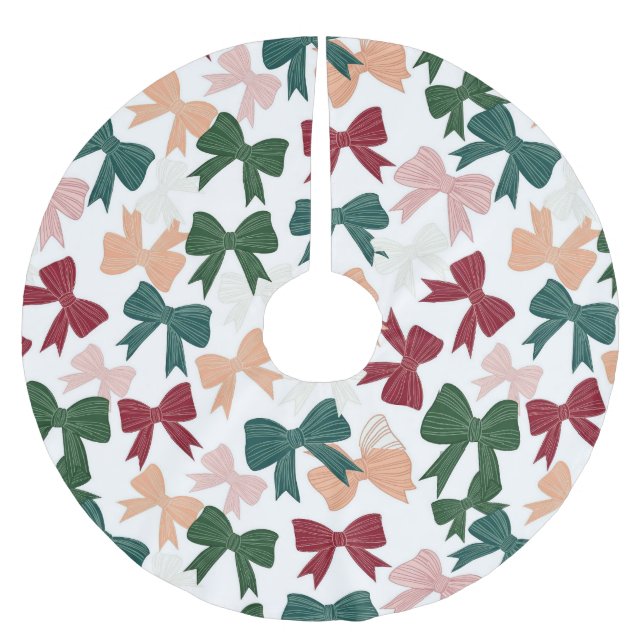 Festive Ribbon Charm Julgransmatta Borstad Polyester (Framsidan)