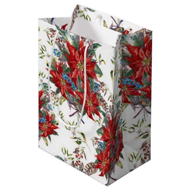 Festive Rik Red Poinsettia Blaster Bag (Framsidan Vinklad)