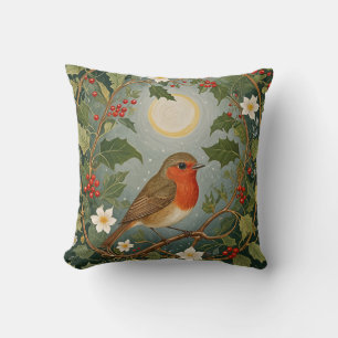 Festive Robin och Holly Kudde