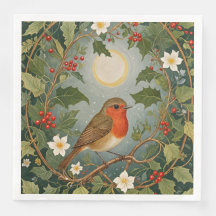 Festive Robin och Holly