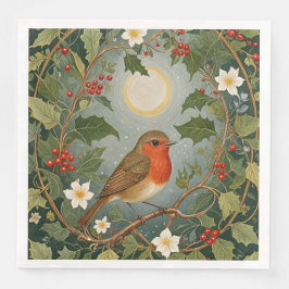 Festive Robin och Holly Pappersservett