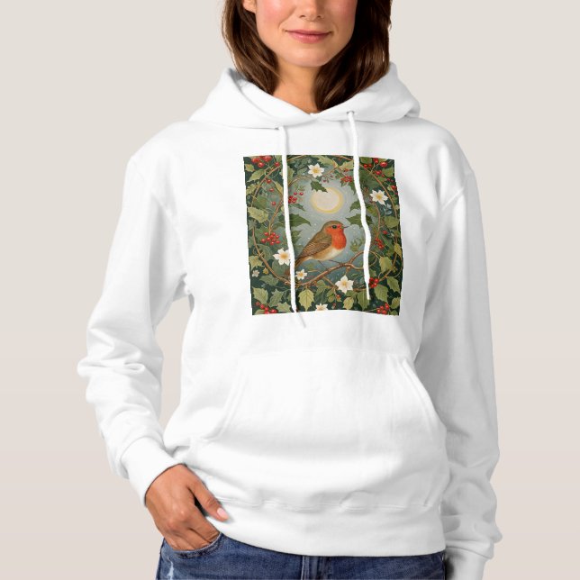 Festive Robin och Holly T Shirt (Framsida)