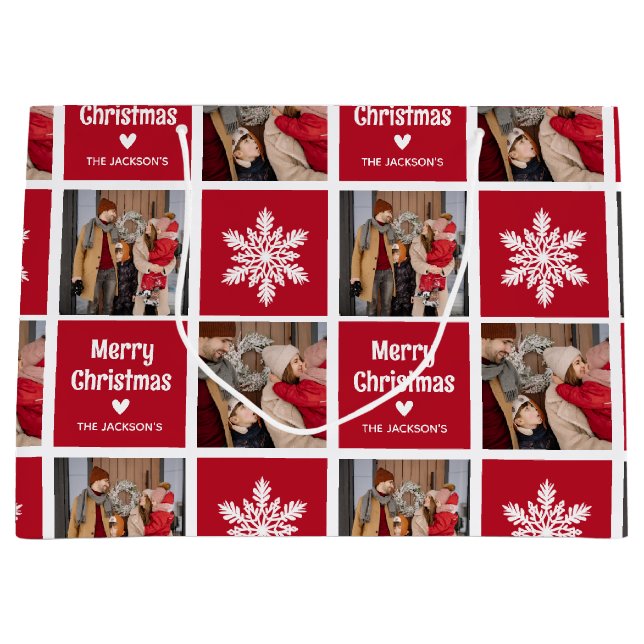 Festive Roligt 2x Photo Grid-julgåva (Framsidan)