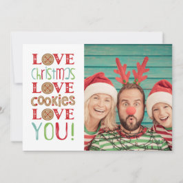 Festive Roligt Cute-familjens julfoto Kort
