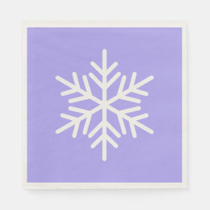 Festive Roligt White Alpine Snowflake On Light Lil Pappersservett