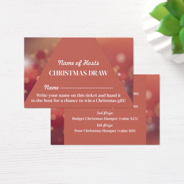 Festive Rosa, Party Raffle Biljett (Skivbord)