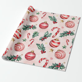 Festive Rosa Red Vintage jul Presentpapper