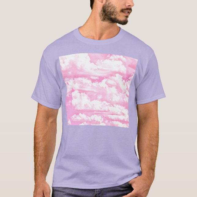 Festive Rosa ros Clouds T-shirt (Framsida)