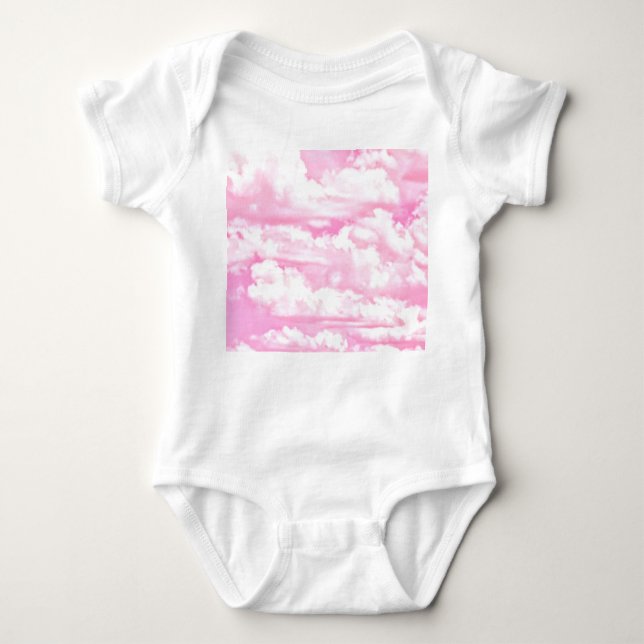 Festive Rosa ros Clouds T-shirt (Framsida)