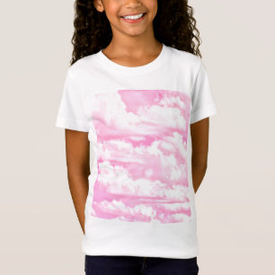Festive Rosa ros Clouds Tee Shirt